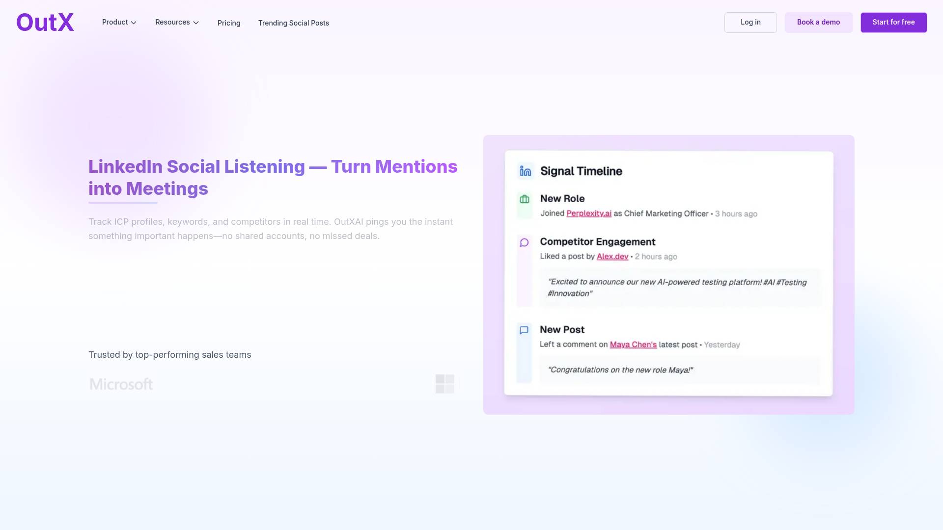 Social listening linkedin | OutXAI